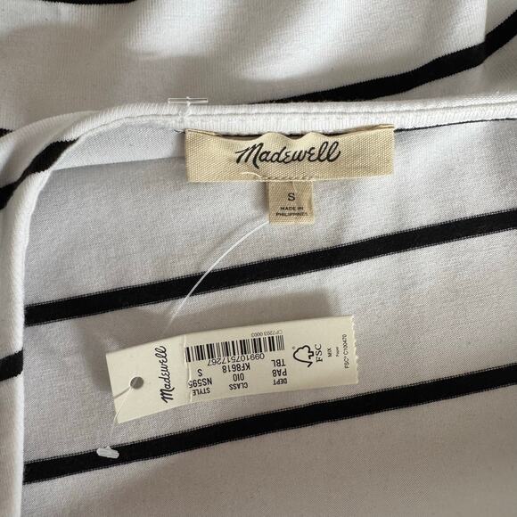 Madewell Stripped Long Sleeve Scoop Back Tee - Picture 3 of 4